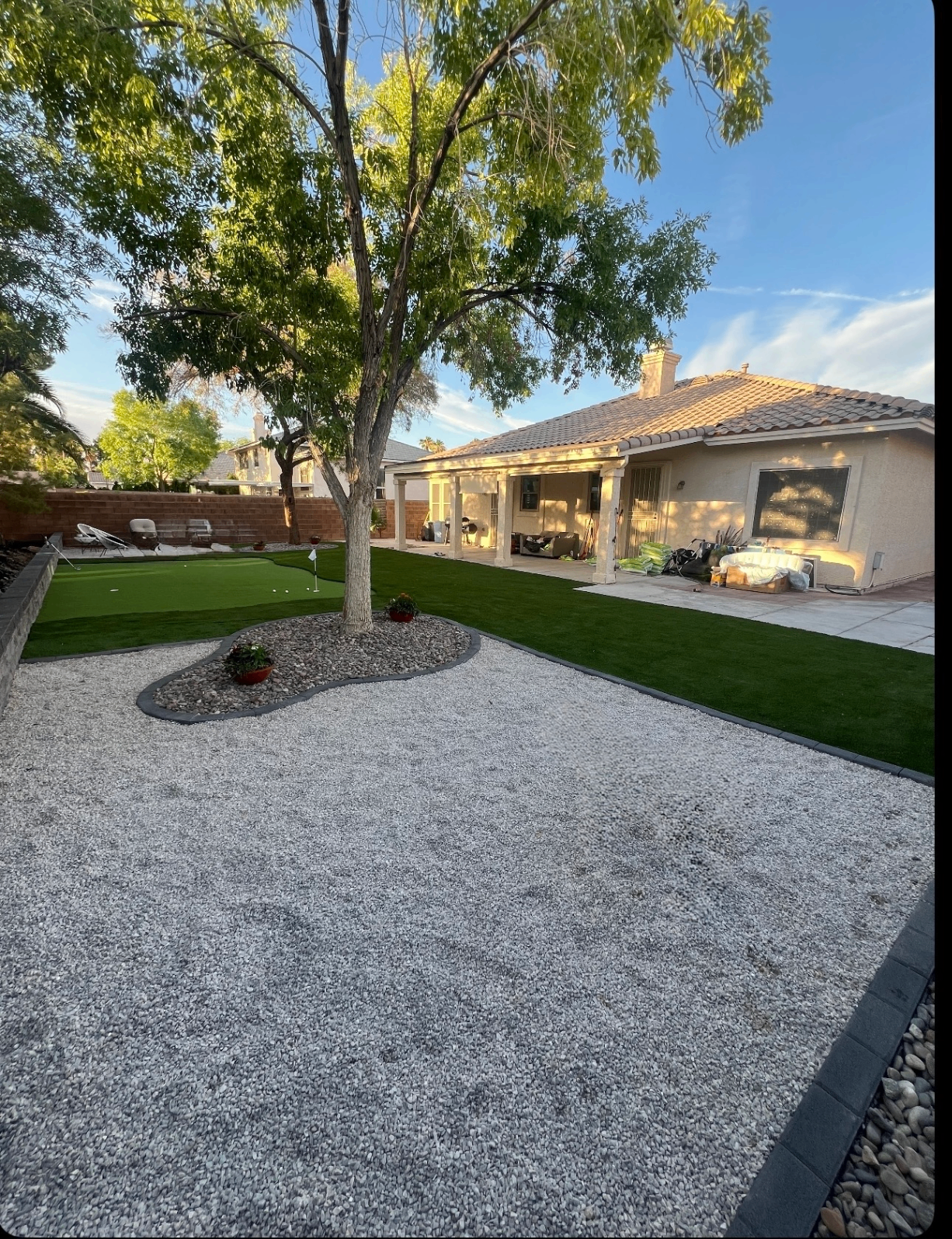 Our backyard after the Myzer renovation, the project that started the company.